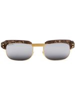 Gucci Eyewear lunettes de soleil à monture rectangulaire - Marron - thumbnail