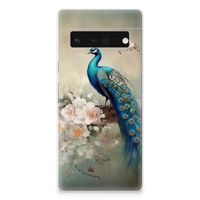 TPU Hoesje voor Google Pixel 6 Pro Vintage Pauwen