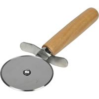 Benson Pizza snijder/roller - RVS wiel - houten handvat - duimbescherming - 18,5 cm Benson Pizza snijder/roller - RVS wiel - houten handvat - duimbescherming - 18,5 cm