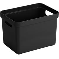 Sunware Opbergbox Sigma - kunststof - zwart - 18 liter - Opbergbakken/opbergers Sunware Opbergbox Sigma - kunststof - zwart - 18 liter - Opbergbakken/opbergers