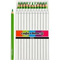 Creativ Company Driehoekige jumbo kleurpotloden - lichtgroen, 12st.