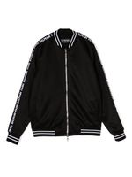 Balmain Kids veste bomber à bande logo - Noir