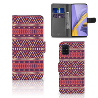 Samsung Galaxy A51 Telefoon Hoesje Aztec Paars - thumbnail