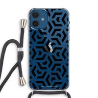 Crazy pattern: iPhone 12 mini Transparant Hoesje met koord