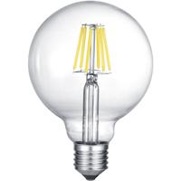 LED Lamp - Filament - Trion Globin - E27 Fitting - 6W - Warm Wit 3000K - Transparent Helder - Aluminium - thumbnail