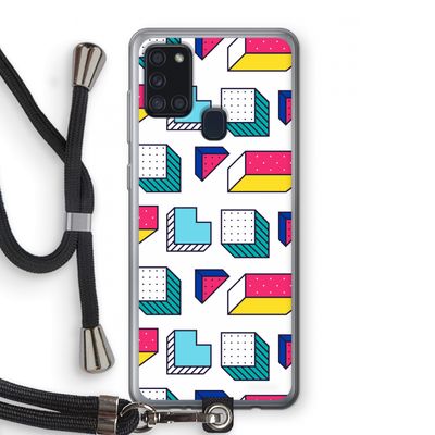 8-bit N°7: Samsung Galaxy A21s Transparant Hoesje met koord
