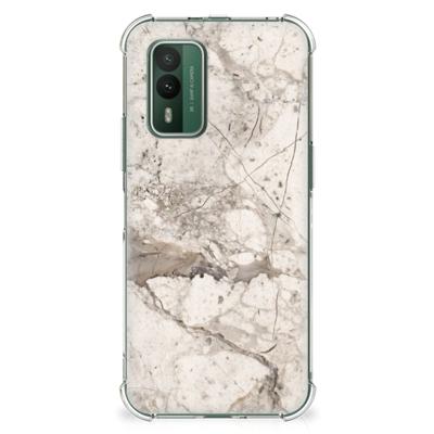 Nokia XR21 Anti-Shock Hoesje Marmer Beige Nokia XR21 Anti-Shock Hoesje Marmer Beige