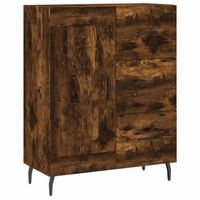 The Living Store Dressoir - Gerookt eiken - 69.5 x 34 x 90 cm - Duurzaam hout en metaal