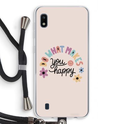 Happy days: Samsung Galaxy A10 Transparant Hoesje met koord