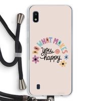 Happy days: Samsung Galaxy A10 Transparant Hoesje met koord