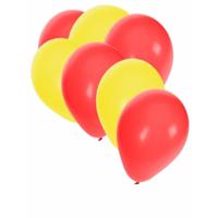 Party ballonnen - 30x stuks - geel en rood - 27 cm - feestartikelen