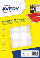 Avery PET30W ronde markeringsetiketten, diameter 30 mm, blister van 384 stuks, wit - thumbnail