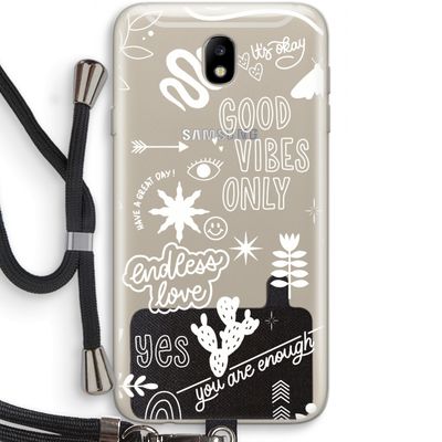 Good vibes: Samsung Galaxy J7 (2017) Transparant Hoesje met koord