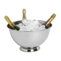IJsemmer - RVS - op voet - 40 cm - H20 cm - champagne emmer - luxe - metaal