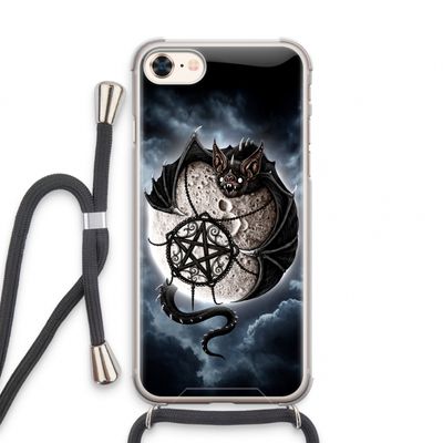 Volle maan: iPhone 7 Transparant Hoesje met koord