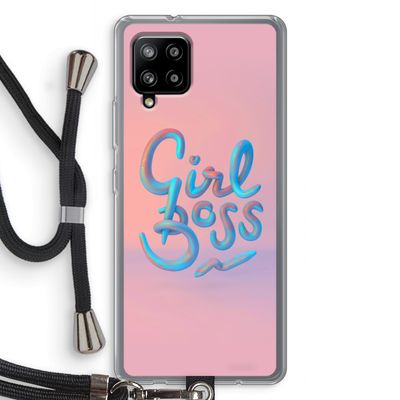 Girl boss: Samsung Galaxy A42 5G Transparant Hoesje met koord