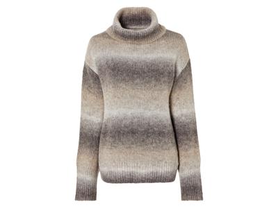 esmara Gebreide dames trui (L (44/46), grijs/wit/beige)