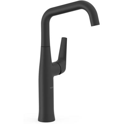 Wastafelkraan Tres Fuji | Opbouw | Mengkraan | Hoog model | 1-hendel | Zwart mat