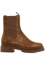 Gianvito Rossi bottines chelsea en daim - Marron
