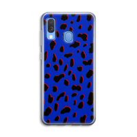 Blue Leopard: Samsung Galaxy A40 Transparant Hoesje