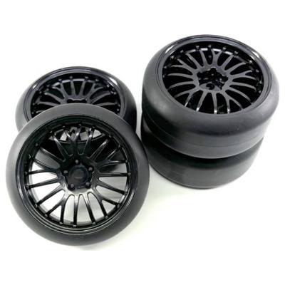 Absima 1:10 Straatmodel Complete wielen Drift Zwart 4 stuk(s)