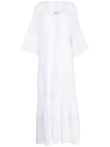 Charo Ruiz Ibiza robe longue Margherita à empiècements en dentelle - Blanc