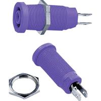 Stäubli XEB-1R Veiligheids-labconnector, female Bus, inbouw verticaal Stift-Ø: 4 mm Violet 1 stuk(s)