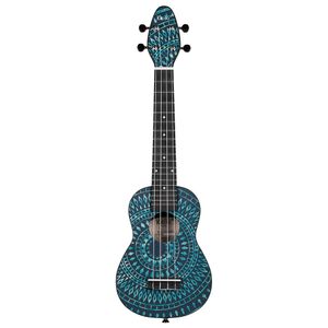 Ortega Keiki K2SS-BKC Soprano Size Ukulele Blue Kaleidoscope sopraan ukelele set