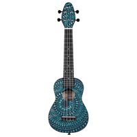 Ortega Keiki K2SS-BKC Soprano Size Ukulele Blue Kaleidoscope sopraan ukelele set - thumbnail