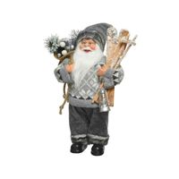 Kerstman polyester l20b10h30cm grs - Ksd