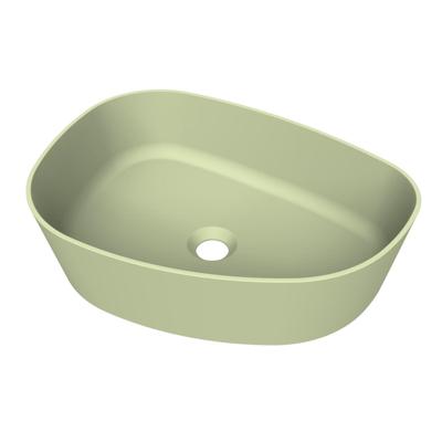 Arcqua Rocker waskom - opbouw - organisch links - 50x37cm - mat pastel groen WAS709539