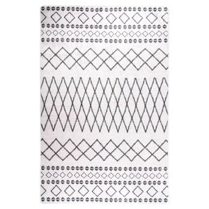 VidaXL Vloerkleed wasbaar anti-slip 160x230 cm zwart en wit