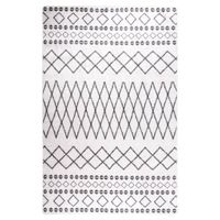 VidaXL Vloerkleed wasbaar anti-slip 160x230 cm zwart en wit