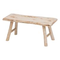 Home & Styling zit krukje - bijzet bankje tafeltje - hout - naturel kleur - L70 x B26 x H31 cm Home & Styling zit krukje - bijzet bankje tafeltje - hout - naturel kleur - L70 x B26 x H31 cm