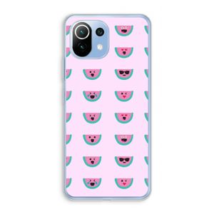 Smiley watermeloenprint: Xiaomi Mi 11 Lite Transparant Hoesje