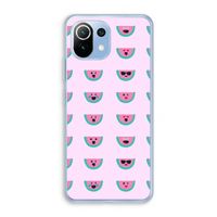 Smiley watermeloenprint: Xiaomi Mi 11 Lite Transparant Hoesje