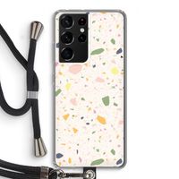 Terrazzo N°21: Samsung Galaxy S21 Ultra Transparant Hoesje met koord