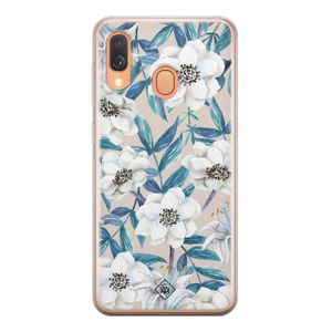 Samsung Galaxy A40 siliconen telefoonhoesje - Touch of flowers