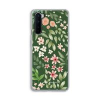 Botanical green sweet flower heaven: OnePlus Nord Transparant Hoesje