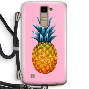 Grote ananas: LG K10 (2016) Transparant Hoesje met koord
