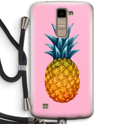 Grote ananas: LG K10 (2016) Transparant Hoesje met koord