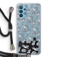 Poezen: Samsung Galaxy A32 4G Transparant Hoesje met koord