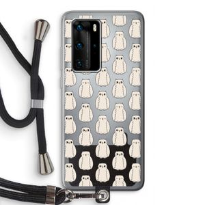 Uilen: Huawei P40 Pro Transparant Hoesje met koord