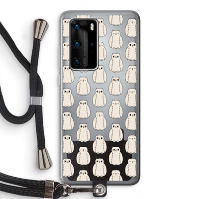 Uilen: Huawei P40 Pro Transparant Hoesje met koord