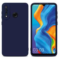 Cadorabo Hoesje geschikt voor Huawei P30 LITE in FLUID DONKER BLAUW - Beschermhoes TPU silicone Cover Case