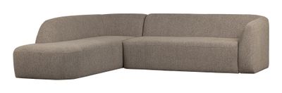 WOOOD Hoekbank 'Sloping' Links, kleur Lichtbruin Melange