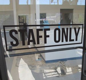 Sticker staff only