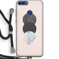 Marmeren cirkels: Huawei P Smart (2018) Transparant Hoesje met koord