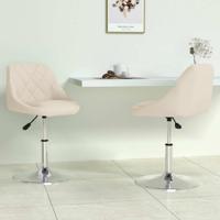 Eetkamerstoelen draaibaar 2 st fluweel crmekleurig