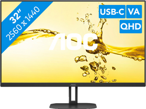 AOC V5 Q32V5CE/BK computer monitor 80 cm (31.5") 2560 x 1440 Pixels LED Zwart